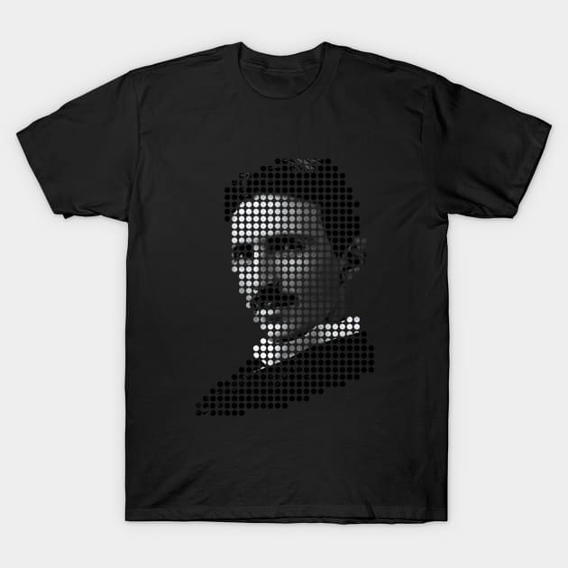 Nikola Tesla Dotted Design T-Shirt by Nirvanax Studio